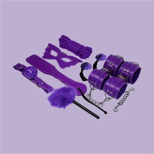 [CMP1018] Kit Bondage Fetish EXPERIENCE roxo