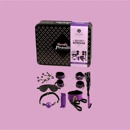 [CMP1051] Kit Bondage SECRETPLAY lilás / preto